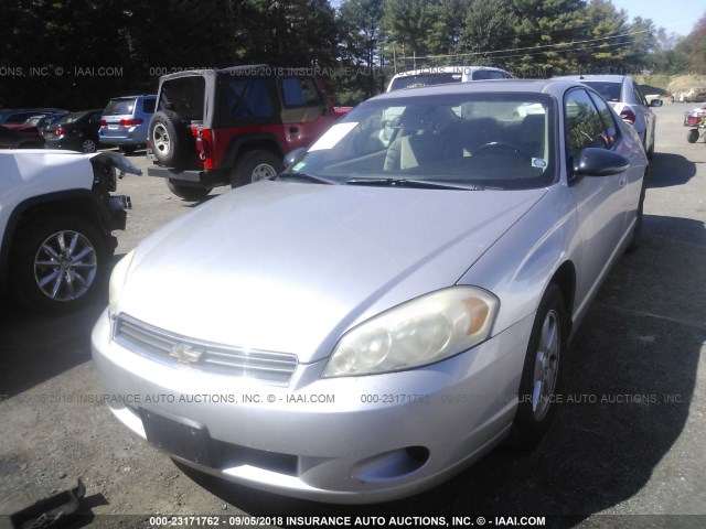 2G1WM16K069259494 - 2006 CHEVROLET MONTE CARLO LT SILVER photo 2