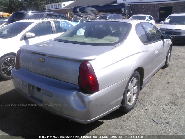 2G1WM16K069259494 - 2006 CHEVROLET MONTE CARLO LT SILVER photo 4