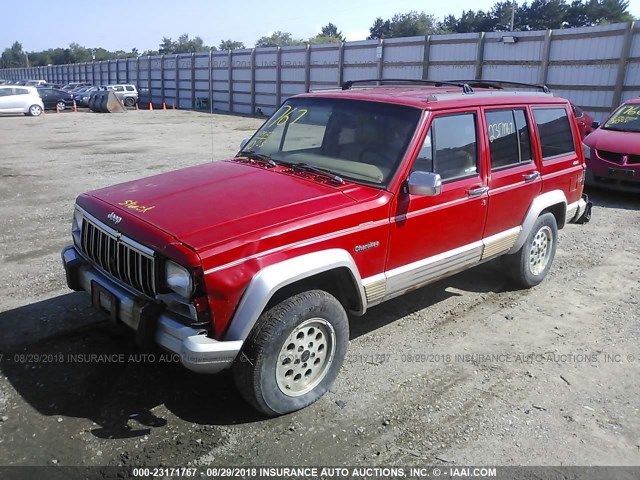 1J4FJ78S1TL210447 - 1996 JEEP CHEROKEE COUNTRY RED photo 2