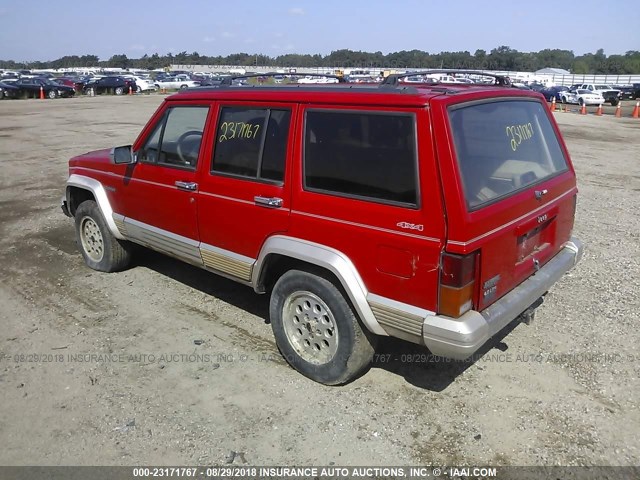 1J4FJ78S1TL210447 - 1996 JEEP CHEROKEE COUNTRY RED photo 3