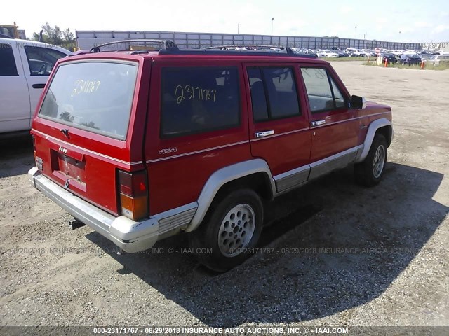 1J4FJ78S1TL210447 - 1996 JEEP CHEROKEE COUNTRY RED photo 4