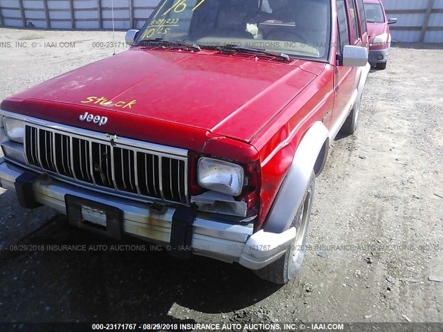 1J4FJ78S1TL210447 - 1996 JEEP CHEROKEE COUNTRY RED photo 6