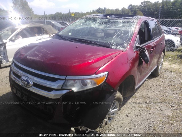 2FMDK4JC4DBB08553 - 2013 FORD EDGE SEL RED photo 6