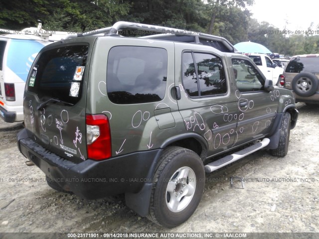 5N1ED28Y83C694211 - 2003 NISSAN XTERRA XE/SE GREEN photo 4