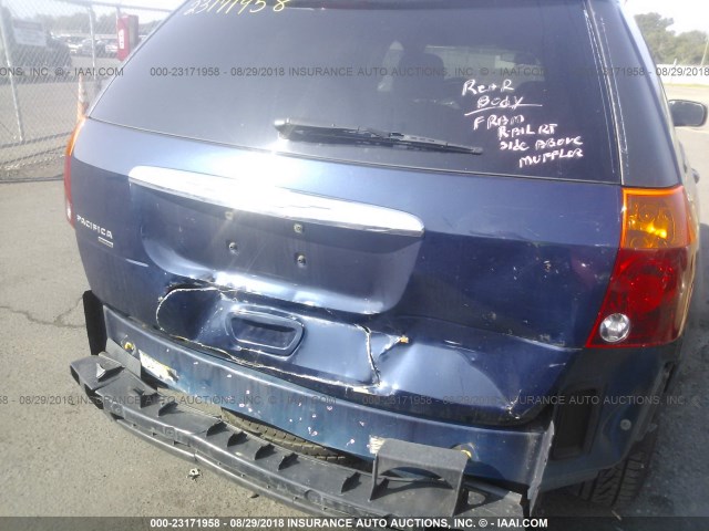 2A4GM68446R667580 - 2006 CHRYSLER PACIFICA TOURING BLUE photo 6