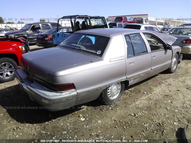 1G4BN52P2SR407281 - 1995 BUICK ROADMASTER GOLD photo 4