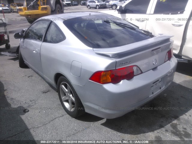 JH4DC54884S009527 - 2004 ACURA RSX SILVER photo 3