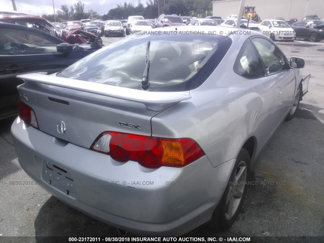 JH4DC54884S009527 - 2004 ACURA RSX SILVER photo 4