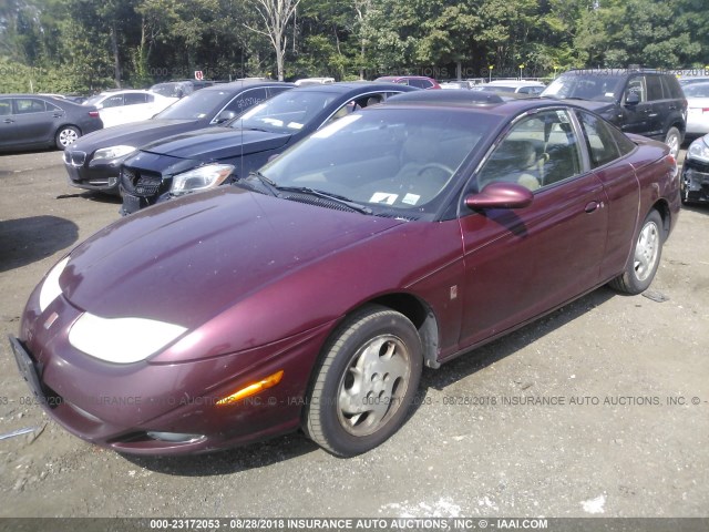 1G8ZY127X2Z247602 - 2002 SATURN SC2 BURGUNDY photo 2