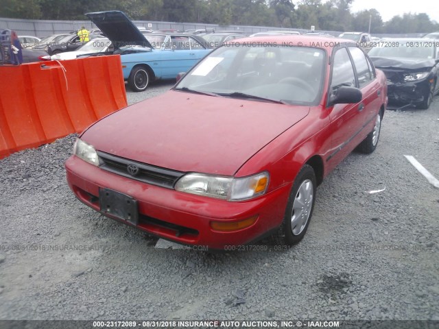 2T1AE09B7RC043795 - 1994 TOYOTA COROLLA LE/DX წითელი ფოტო 2