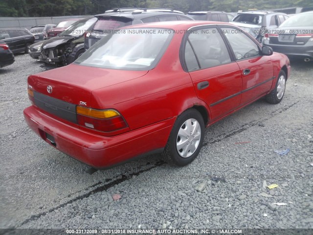 2T1AE09B7RC043795 - 1994 TOYOTA COROLLA LE/DX RED photo 4