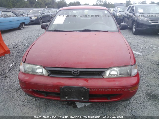 2T1AE09B7RC043795 - 1994 TOYOTA COROLLA LE/DX RED photo 6