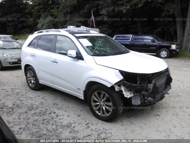 5XYKWDA24DG419614 - 2013 KIA SORENTO SX WHITE photo 1