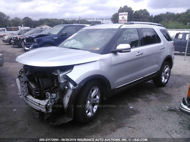 1FMHK8F80CGA63728 - 2012 FORD EXPLORER LIMITED SILVER photo 2