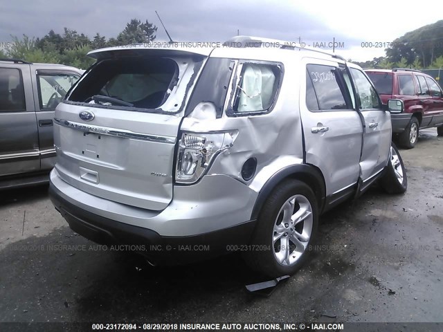 1FMHK8F80CGA63728 - 2012 FORD EXPLORER LIMITED SILVER photo 4