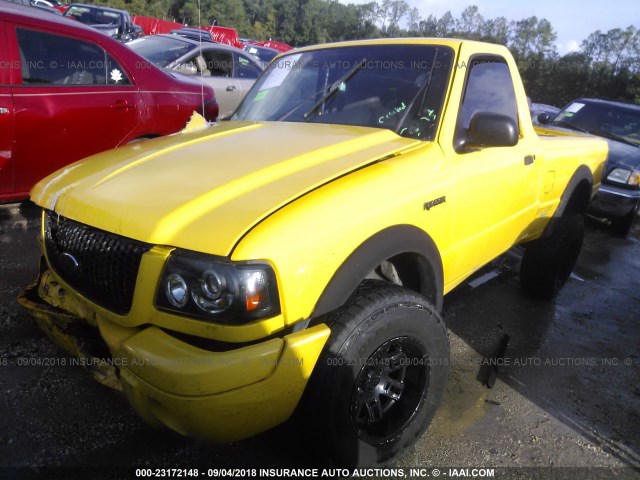 1FTYR10U41TA87421 - 2001 FORD RANGER YELLOW photo 2