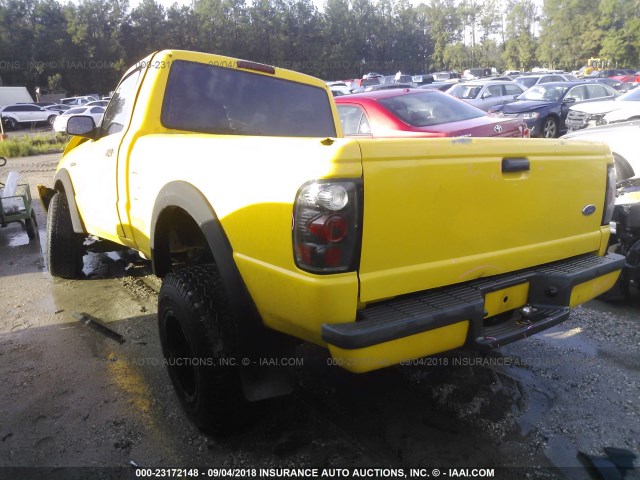 1FTYR10U41TA87421 - 2001 FORD RANGER YELLOW photo 3