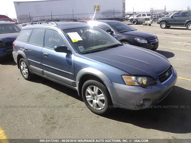 4S4BP61C857390601 - 2005 SUBARU LEGACY OUTBACK 2.5I BLUE photo 1