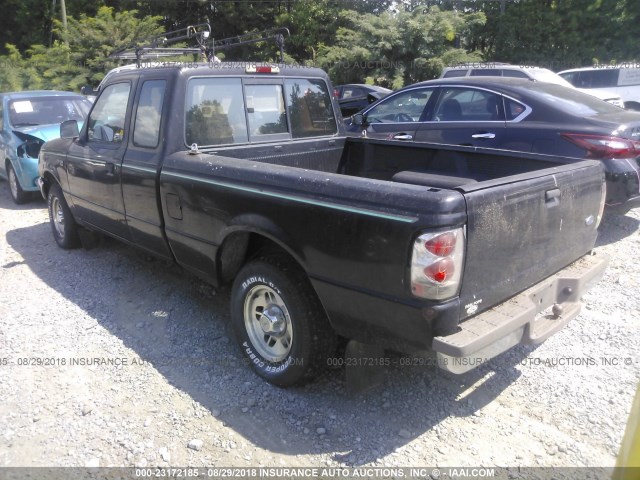 1FTCR14A5VPB52883 - 1997 FORD RANGER SUPER CAB BLACK photo 3