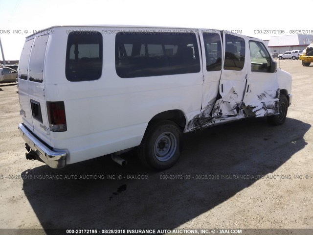 1FBSS3BL8CDA37665 - 2012 FORD ECONOLINE E350 SUPER DUTY WAGON WHITE photo 4