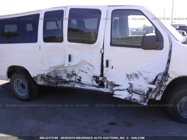 1FBSS3BL8CDA37665 - 2012 FORD ECONOLINE E350 SUPER DUTY WAGON WHITE photo 6