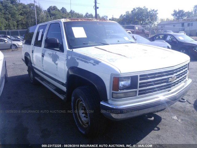 1GCGK26K6PJ417205 - 1993 CHEVROLET SUBURBAN K2500 WHITE photo 1