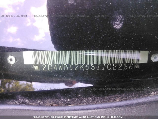 2G4WB52K531102236 - 2003 BUICK REGAL LS GRAY photo 9