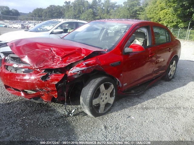 1G1AM58B267674509 - 2006 CHEVROLET COBALT SS RED photo 2