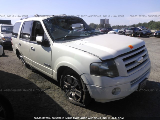 1FMFU19548LA32166 - 2008 FORD EXPEDITION LIMITED WHITE photo 1