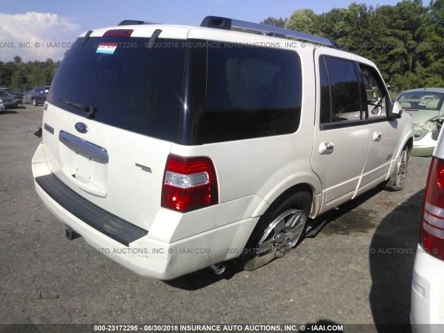 1FMFU19548LA32166 - 2008 FORD EXPEDITION LIMITED WHITE photo 4