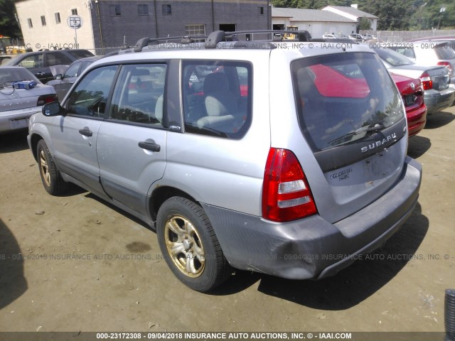 JF1SG63613H723911 - 2003 SUBARU FORESTER 2.5X SILVER photo 3