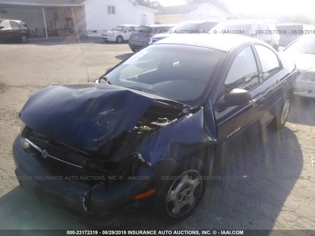 1B3ES46C11D261917 - 2001 DODGE NEON SE/ES BLUE photo 2