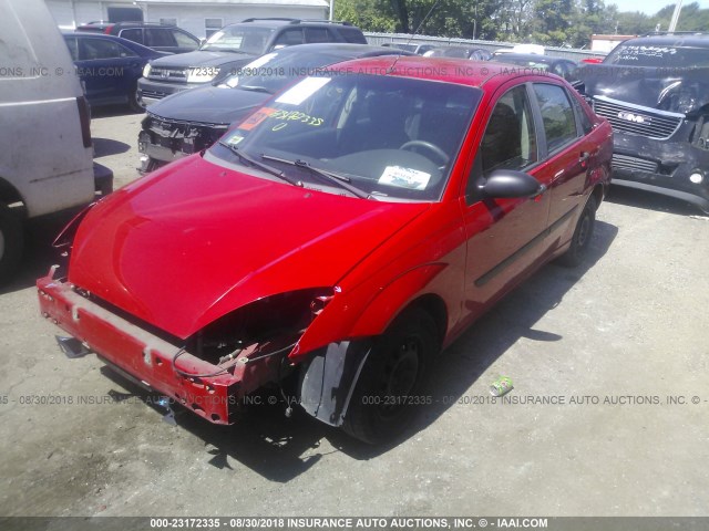 1FAFP33P82W214725 - 2002 FORD FOCUS LX RED photo 2