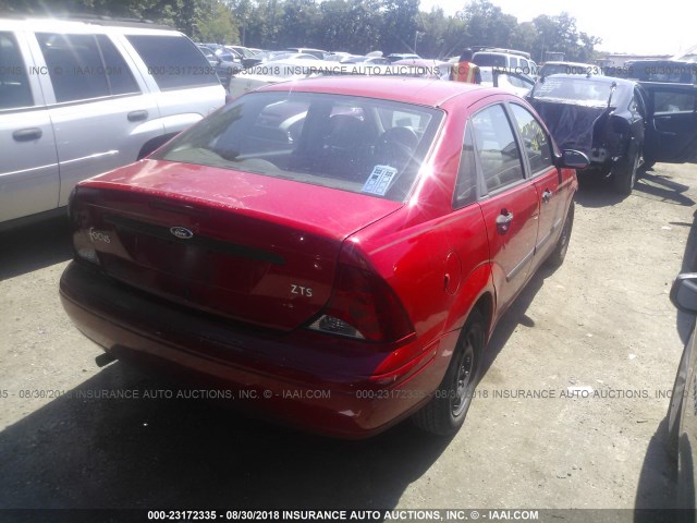 1FAFP33P82W214725 - 2002 FORD FOCUS LX RED photo 4