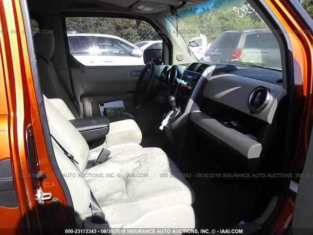 5J6YH18349L002677 - 2009 HONDA ELEMENT LX ORANGE photo 5