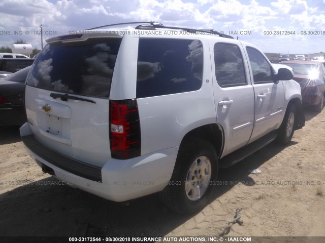 1GNSCBE01DR288303 - 2013 CHEVROLET TAHOE C1500 LT WHITE photo 4