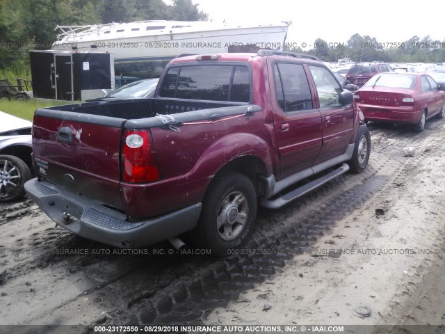 1FMZU67E93UA59766 - 2003 FORD EXPLORER SPORT TR  RED photo 4