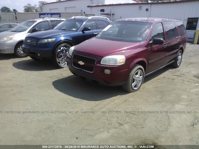 1GNDV03L05D199597 - 2005 CHEVROLET UPLANDER BURGUNDY photo 2