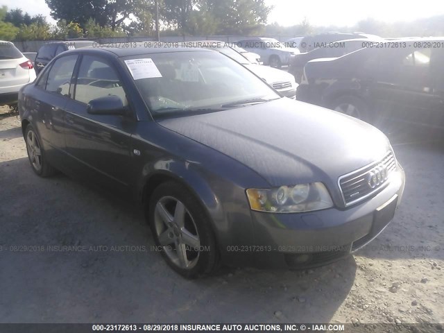 WAULC68E13A331706 - 2003 AUDI A4 1.8T QUATTRO GRAY photo 1