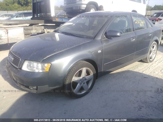 WAULC68E13A331706 - 2003 AUDI A4 1.8T QUATTRO GRAY photo 2