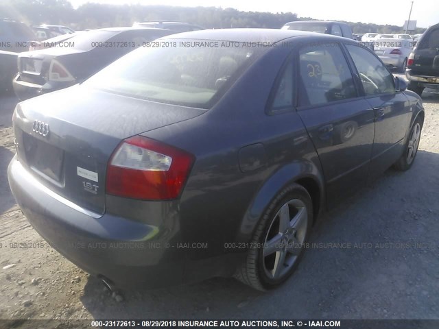 WAULC68E13A331706 - 2003 AUDI A4 1.8T QUATTRO GRAY photo 4