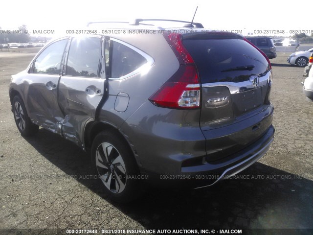 5J6RM4H9XGL108389 - 2016 HONDA CR-V TOURING BEIGE photo 3