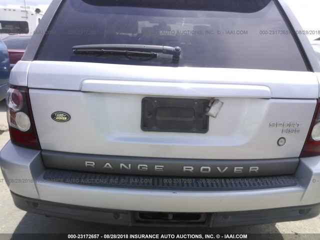 SALSK25447A989721 - 2007 LAND ROVER RANGE ROVER SPORT HSE SILVER photo 6