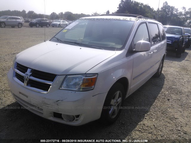 2D8HN54149R593256 - 2009 DODGE GRAND CARAVAN SXT WHITE photo 2