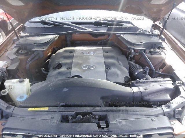 JNRBS08W63X404606 - 2003 INFINITI FX45 橙色 照片 10