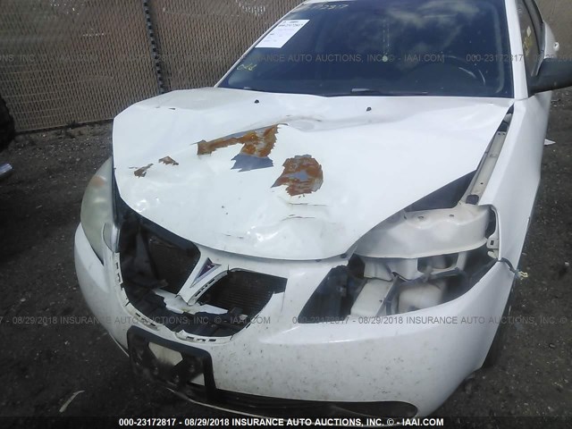 1G2ZH58N774218411 - 2007 PONTIAC G6 GT WHITE photo 6