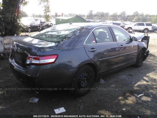 4T1BK3EK6AU112256 - 2010 TOYOTA CAMRY SE/LE/XLE GRAY photo 4