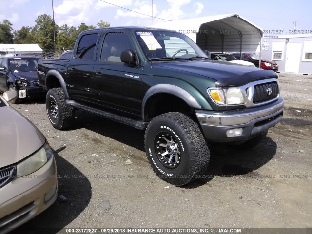 5TEHN72NX1Z831786 - 2001 TOYOTA TACOMA DOUBLE CAB მწვანე ფოტო 1