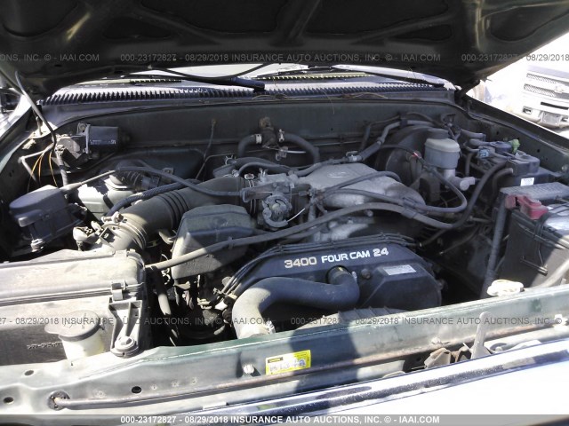 5TEHN72NX1Z831786 - 2001 TOYOTA TACOMA DOUBLE CAB მწვანე ფოტო 10