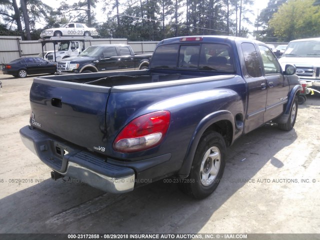 5TBRT34143S375368 - 2003 TOYOTA TUNDRA ACCESS CAB SR5 BLUE photo 4